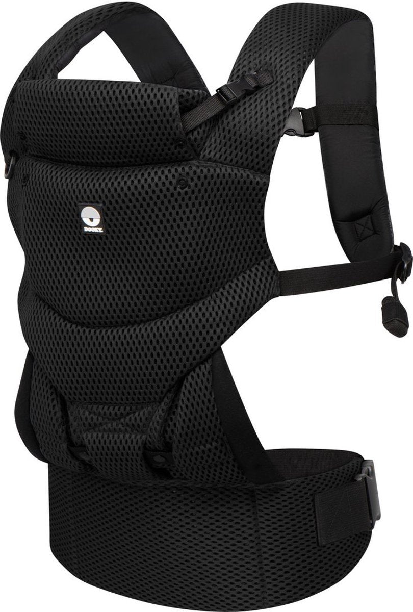 Dooky draagzak baby - baby carrier urban comfort black - kinderdrager - draagzak peuter en baby 3,5-15 kg - ergonomische m-positie - rugdrager - verstelbaar en ademend - draagzakken - babydraagzak