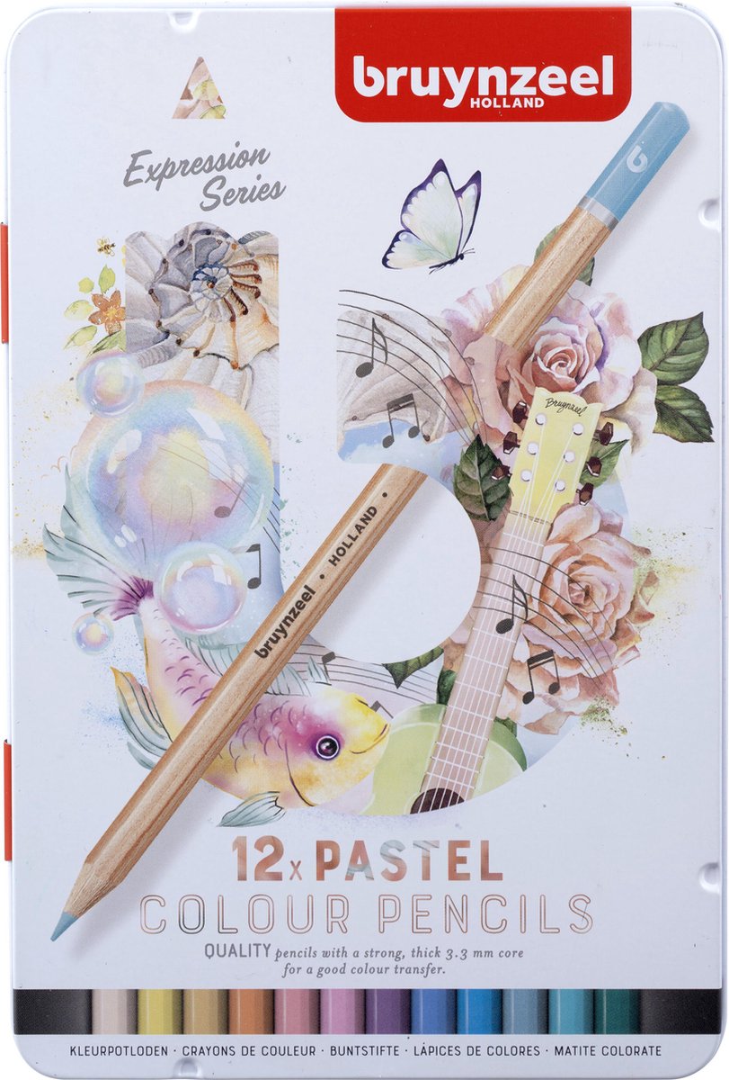 Bruynzeel expression kleurpotloden pasteltinten blik 12