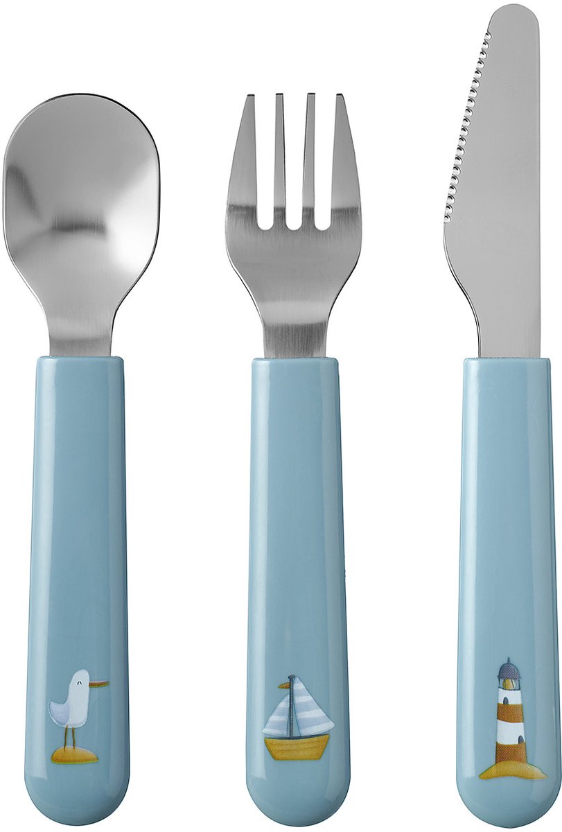 Mepal bestek Little Dutch Sailors Bay 3-delig blauw