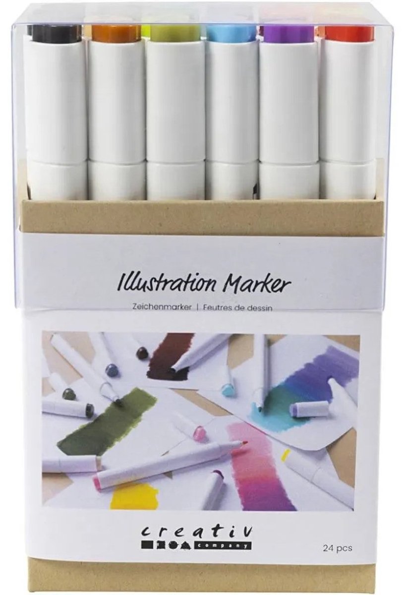 Creativ company https: www.cchobby.nl tekenstift-lijndikte-1-8-mm-pastelkleuren-standaardkleuren-24-stuk-1-doos
