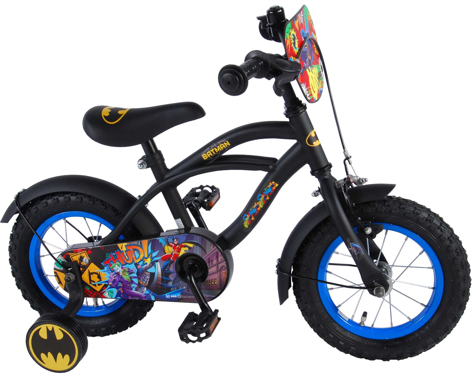 Kinderfiets 12 Batman - zwart