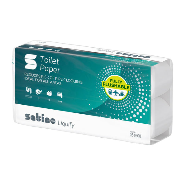 Satino liquify toiletpapier 2-laags 250vel (8x 8 stuks)