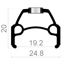 Achterwiel Rodi Connect 28 8 9 10 speed 622 x 19 met snelspanner en RVS spaken - zwart