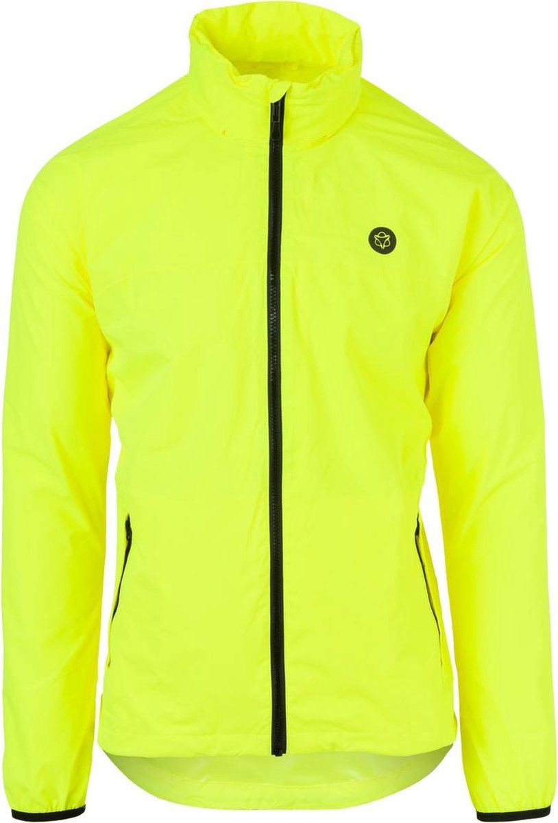 Agu go regenjas essential - regenjas dames heren - ademende en waterdichte regenjas - fietsjack - geel - xxxl