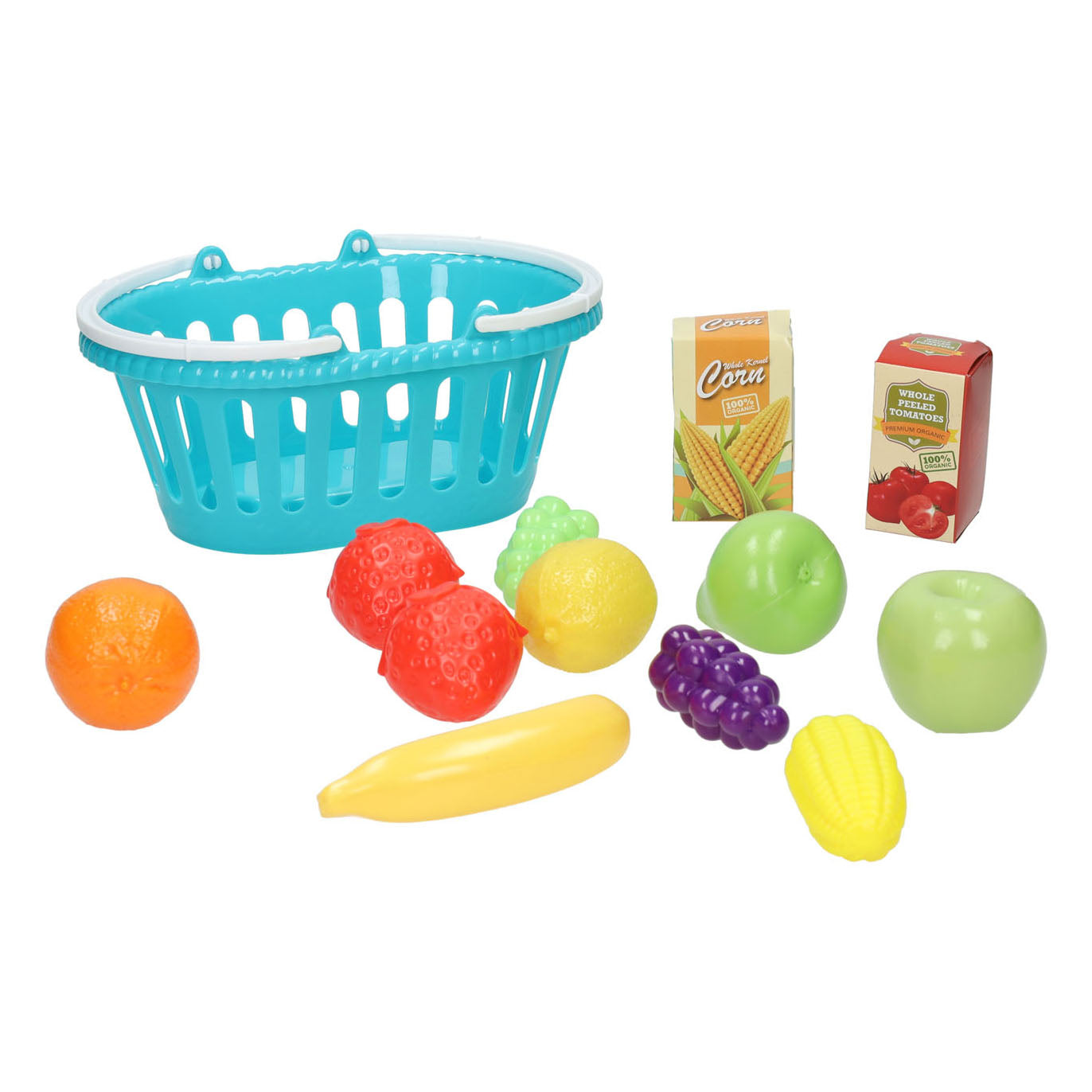 Speel mandje met fruit, 13dlg.
