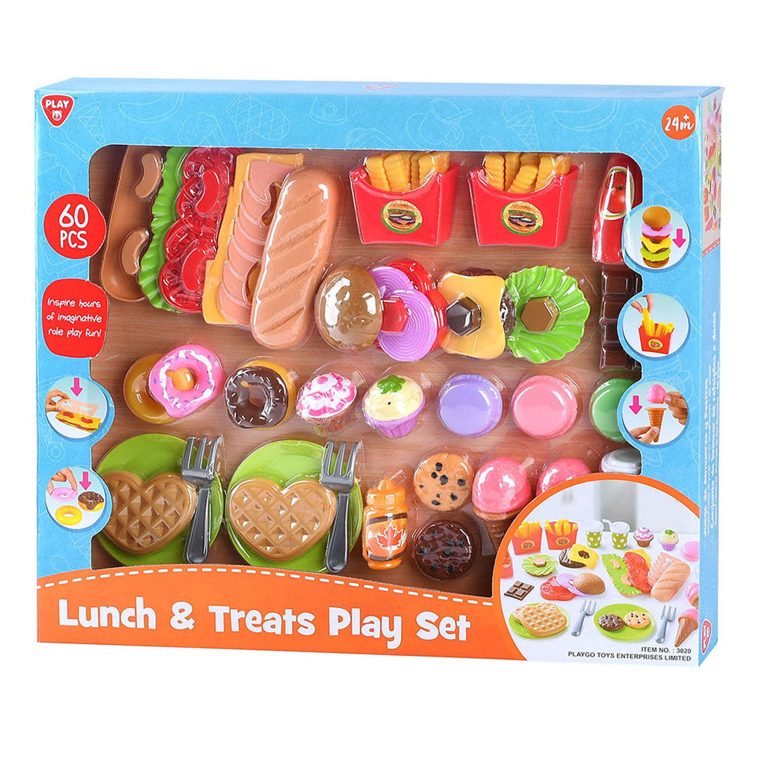 Speel speelgoed eten lunch en snacks speelset, 60dlg.