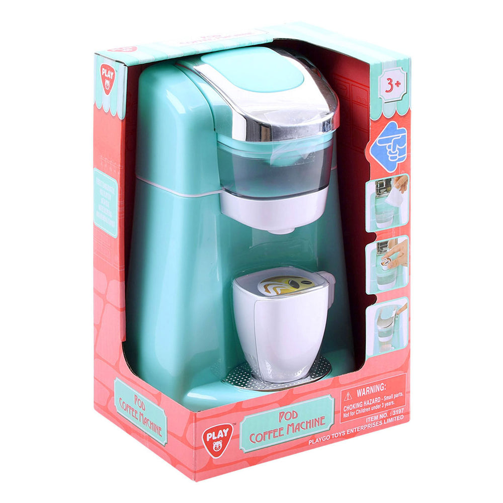 Speel koffiemachine blauw met kopjes, 4dlg.