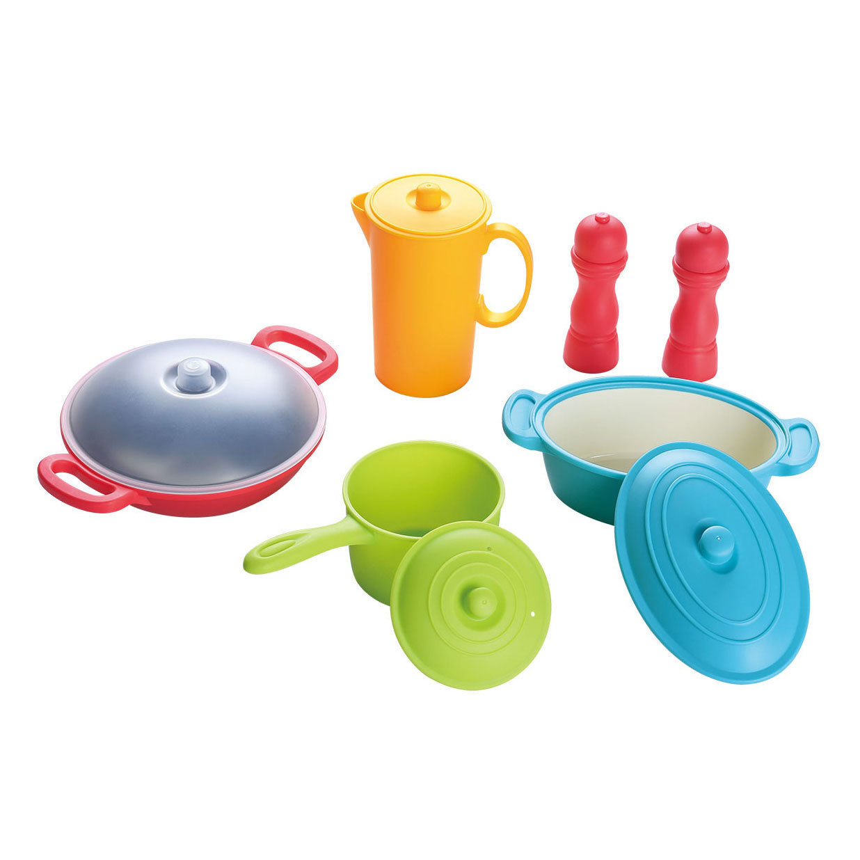 Speelpannen en potten kook speelset, 10dlg.