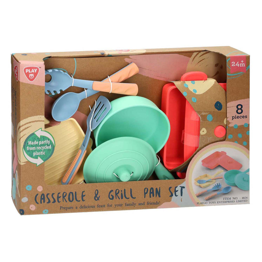 Speel braadpan en grillpan speelset, 8dlg.
