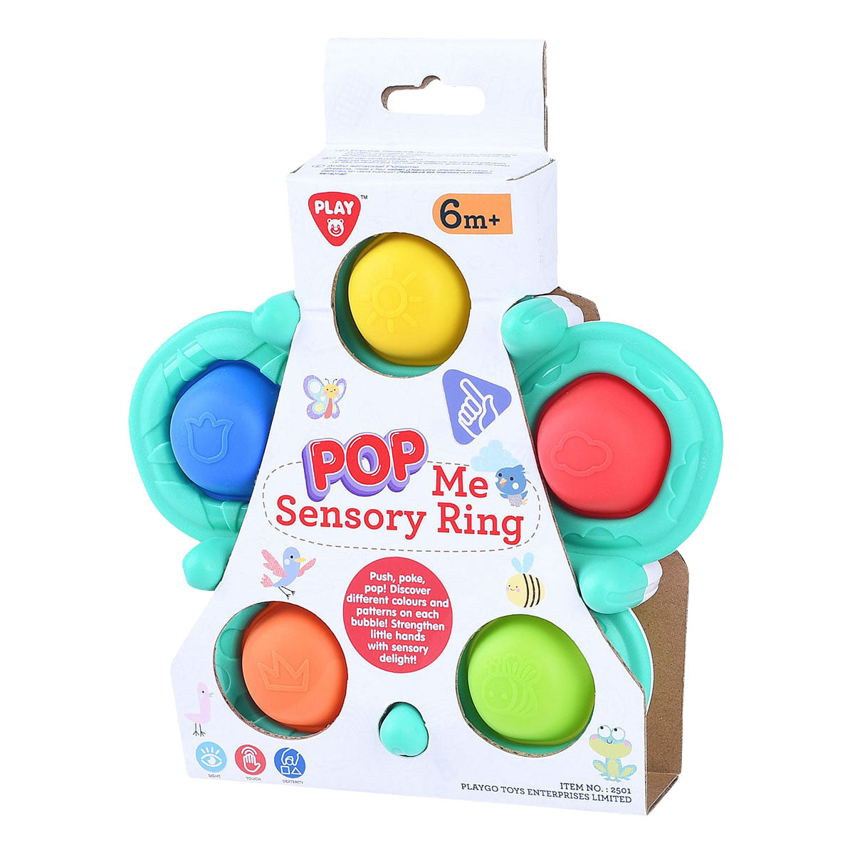 Speel baby sensorische ring met ballen, 6dlg.