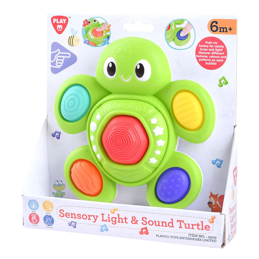 Speel baby sensorische schildpad met licht en geluid