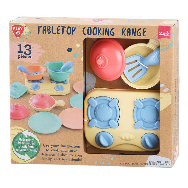 Playgo tafelblad kookfornuis met accessoires speelset - 13dlg.