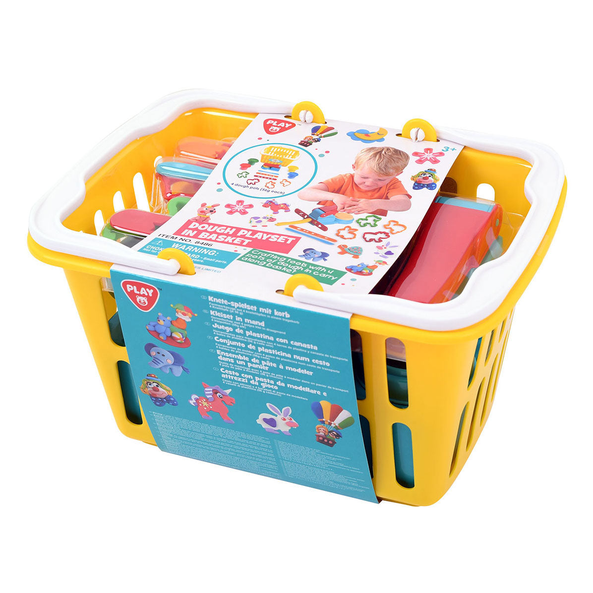 Speelkleiset in winkelmand, 4 kleipotjes