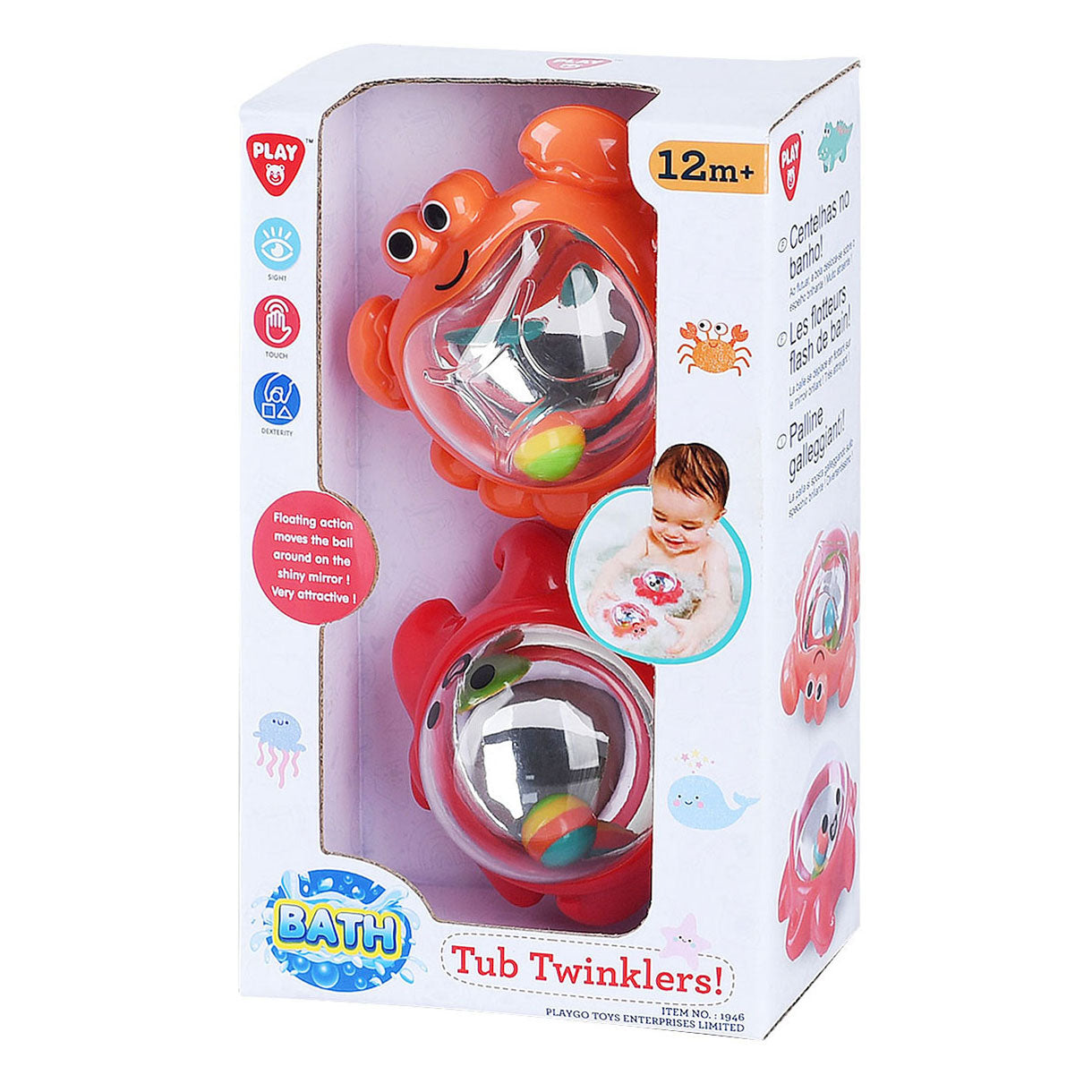 Speelbadspeelgoed tub twinklers - krab en octopus, 2st.