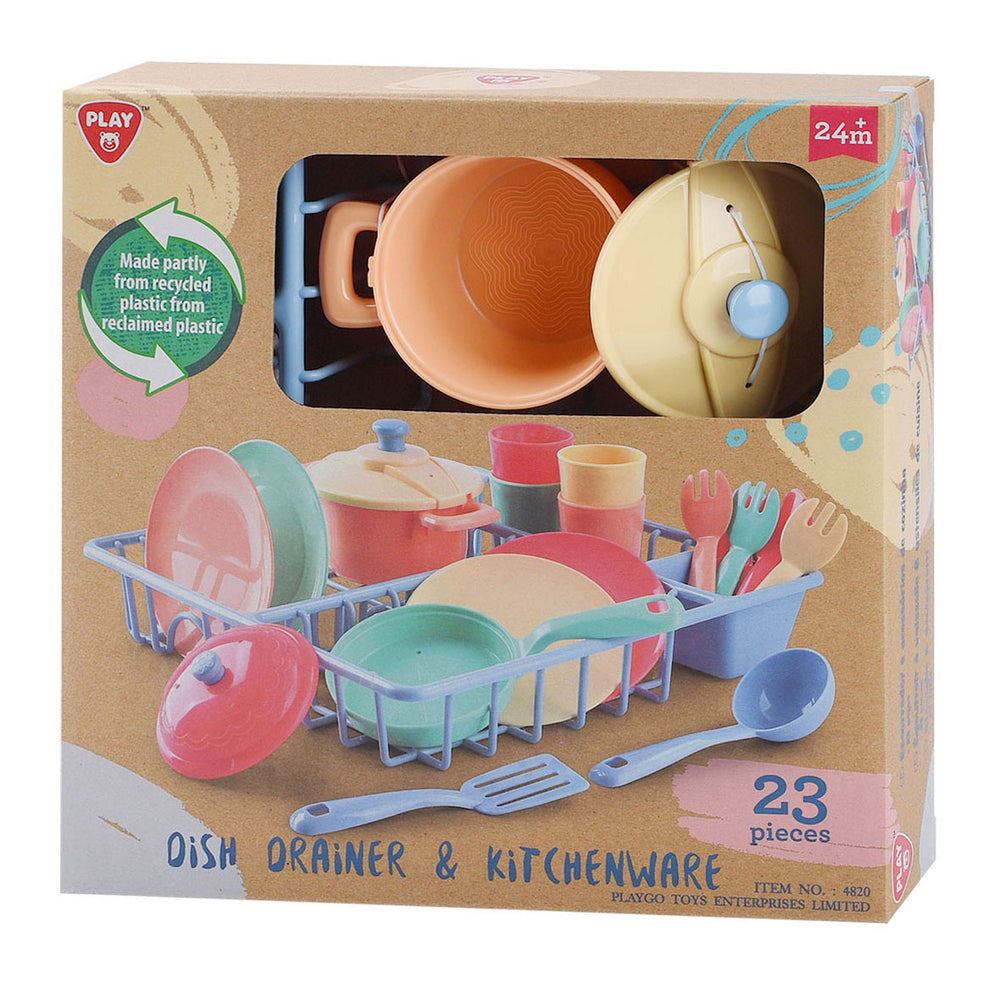 Speelrek met keukenaccessoires, 23dlg