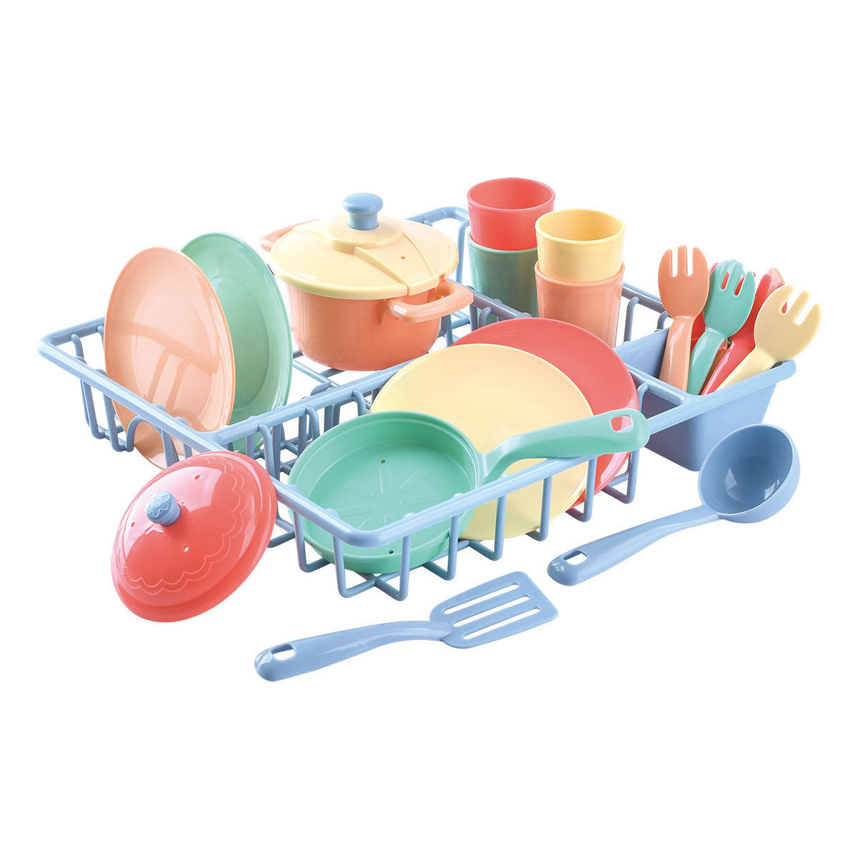 Speelrek met keukenaccessoires, 23dlg