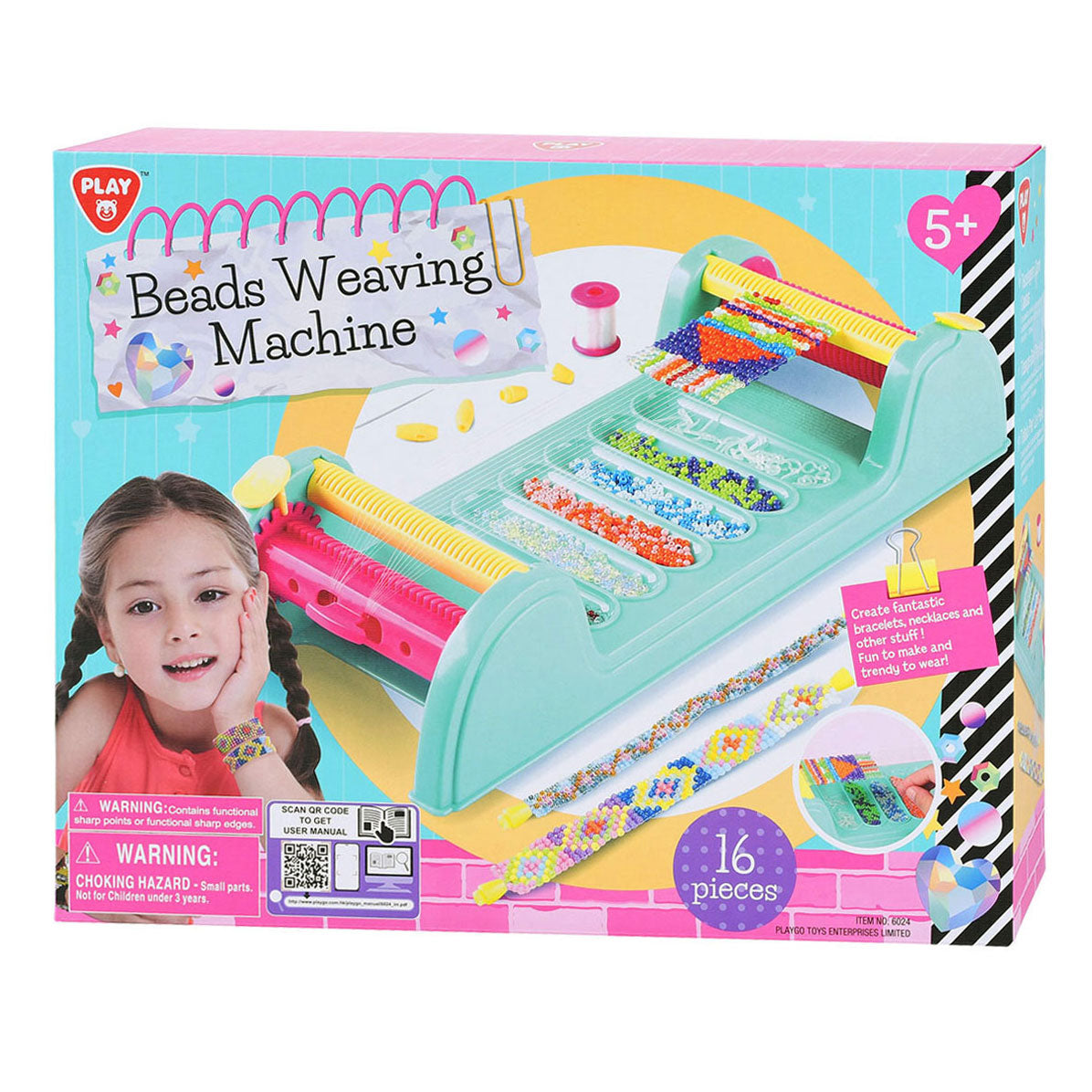 Speel maak je eigen armbanden weefmachine set, 16dlg.