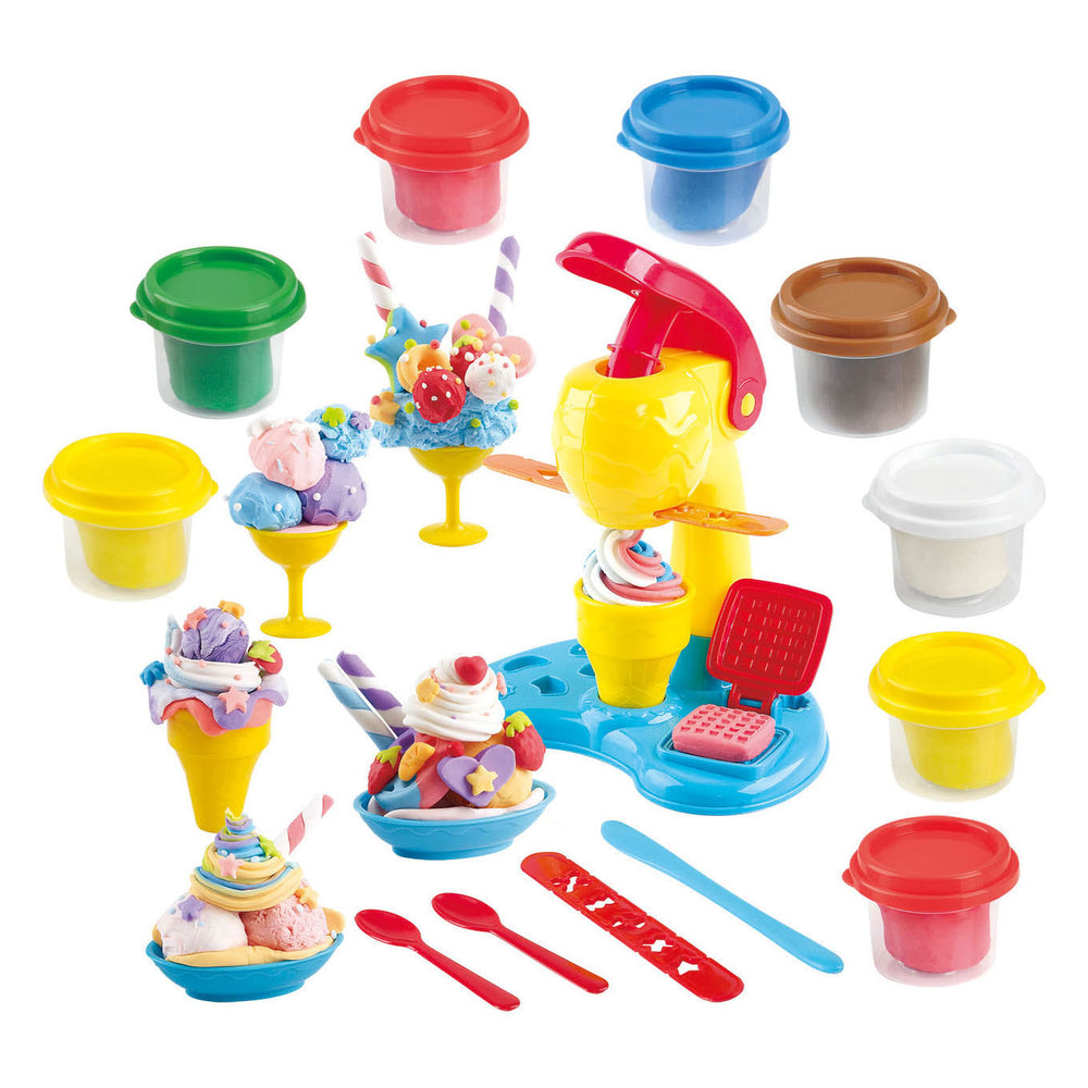 Speel ijsjes maken kleiset, 4 kleipotjes