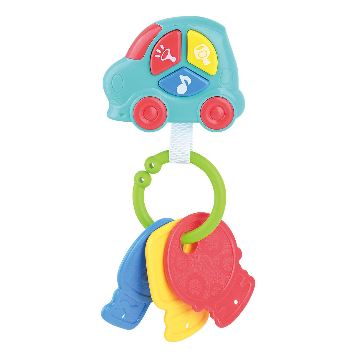 Speel baby autosleutels blauw, 4dlg.