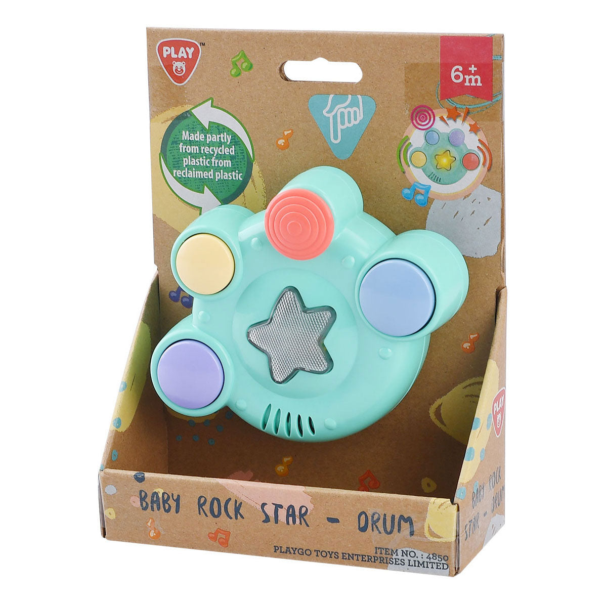 Speel baby-rockster trommelpastel