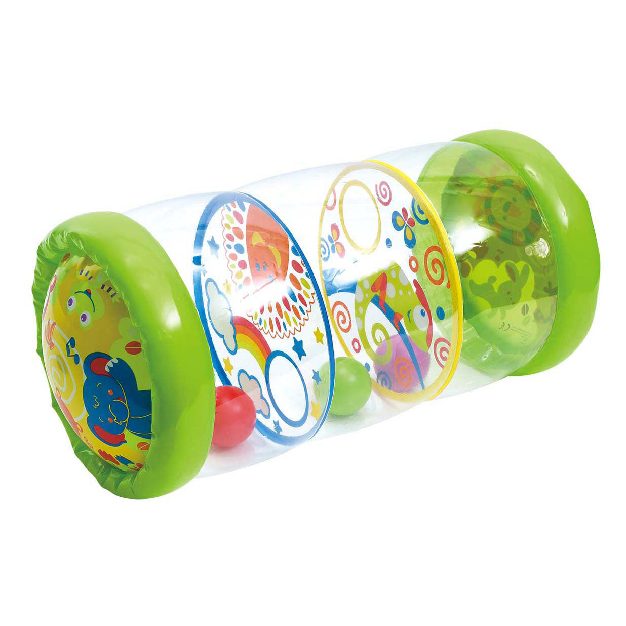 Speel rollend wonderwiel met ballen opblaasbaar, 43cm
