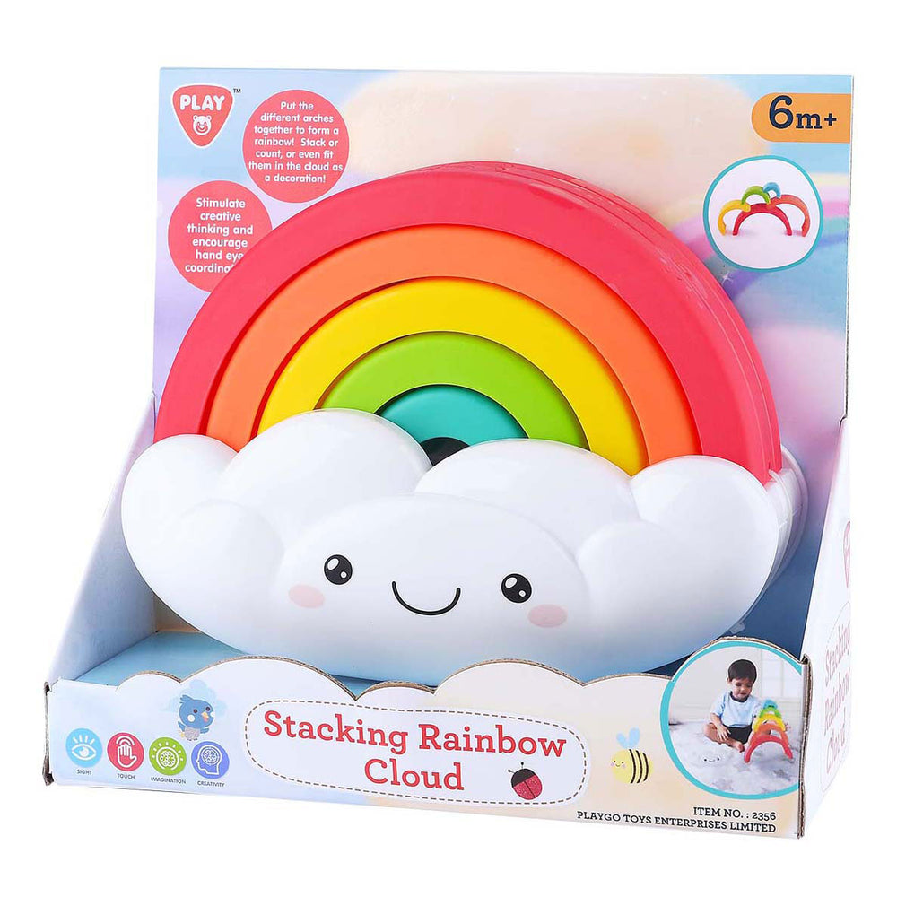 Speel regenboog stapeltoren, 6dlg.