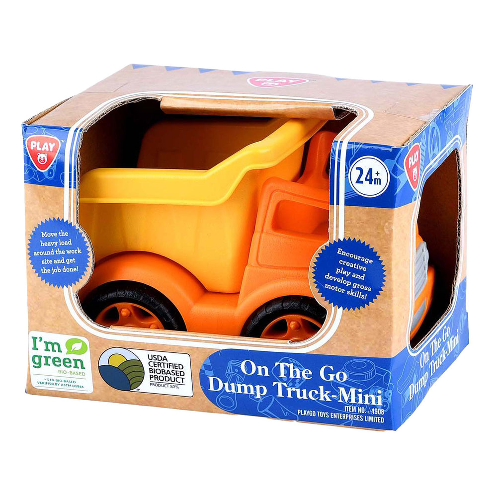 Speel biobased kiepvrachtwagen oranje