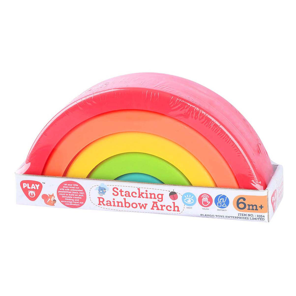 Speel stapel regenboogkleur, 5dlg.