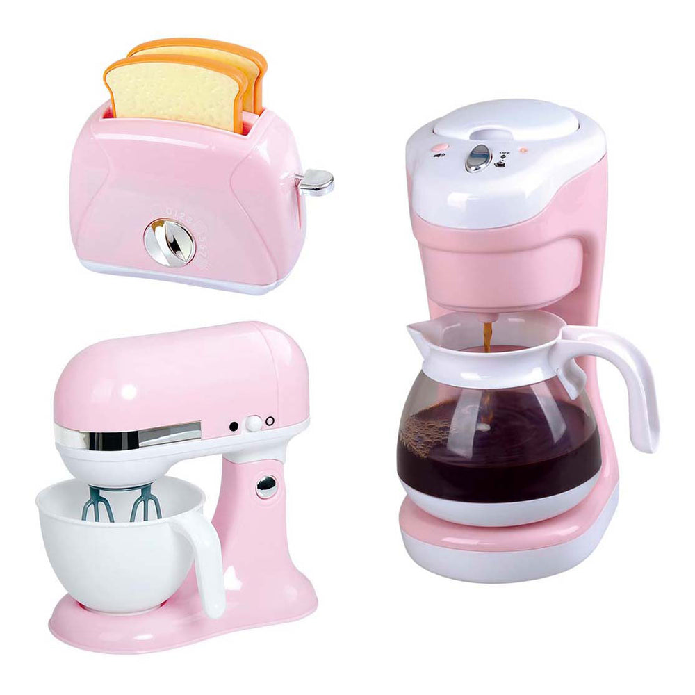 Speel keukenmixer, koffiezetapparaat en bekende roze, 7dlg.