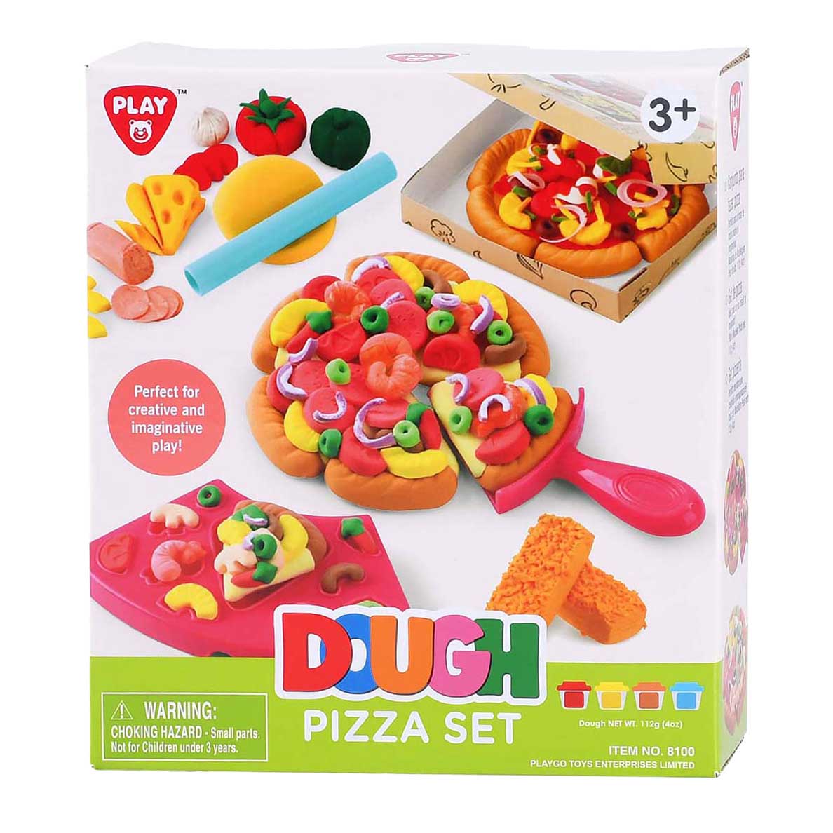 Playgo pizza kleiset - 4 kleipotjes
