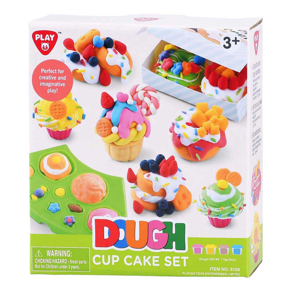 Playgo cup-cake kleiset - 4 kleipotjes