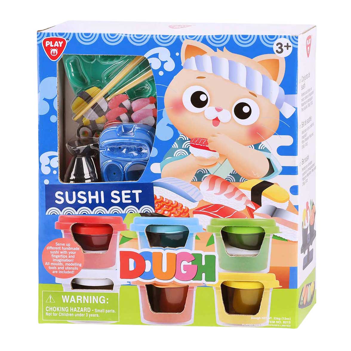 Playgo sushi kleiset - 6 kleipotjes
