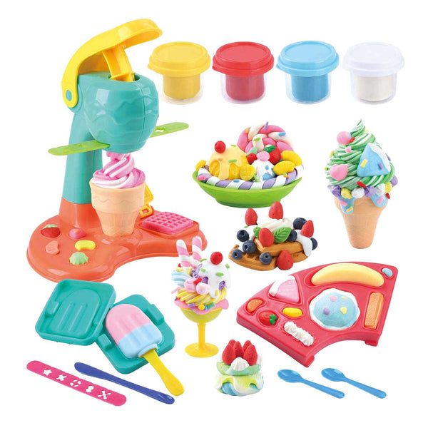 Playgo kleiset ijsjes boetseerklei met accessoires - 4 potjes.