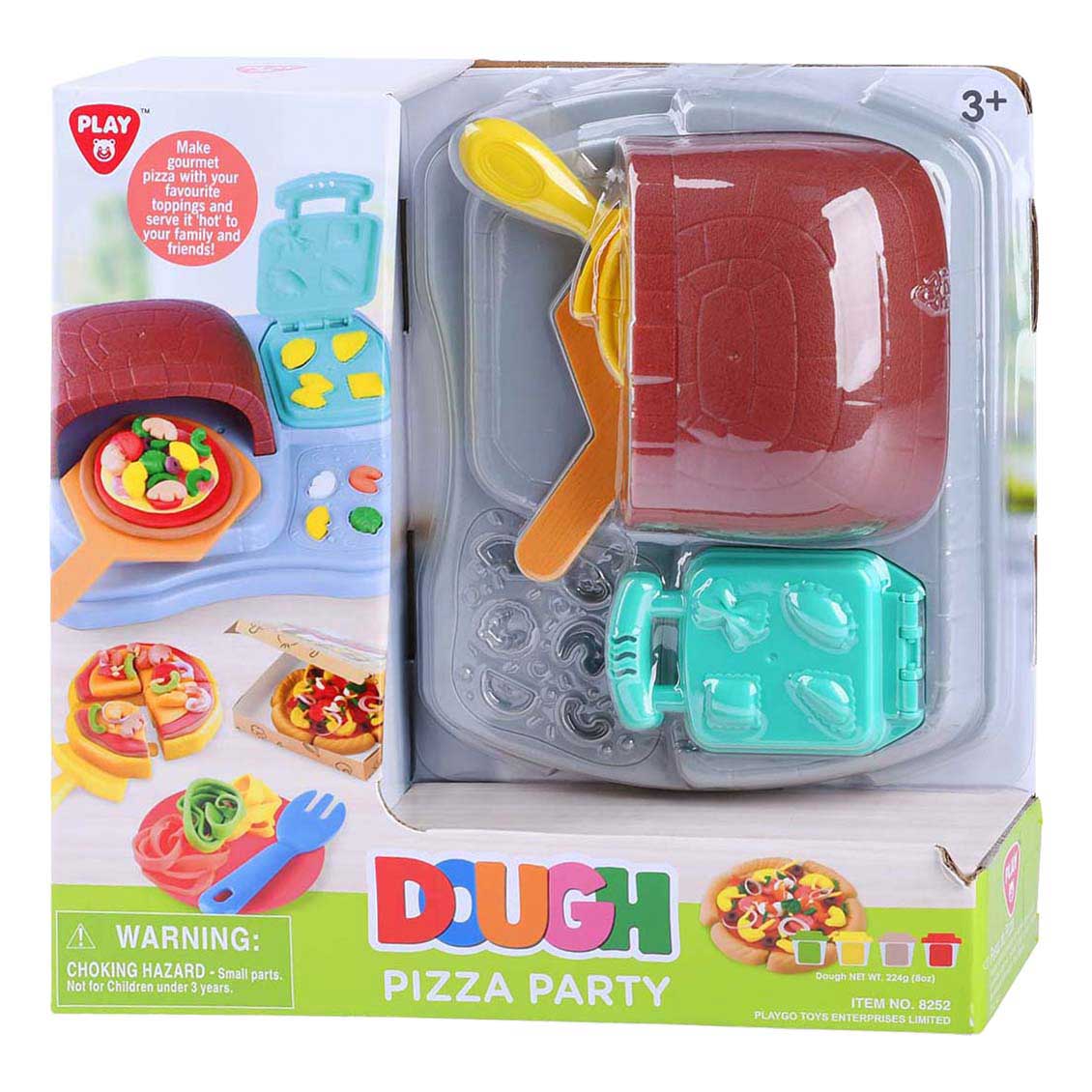 Playgo pizza feest kleiset - 4 kleipotjes