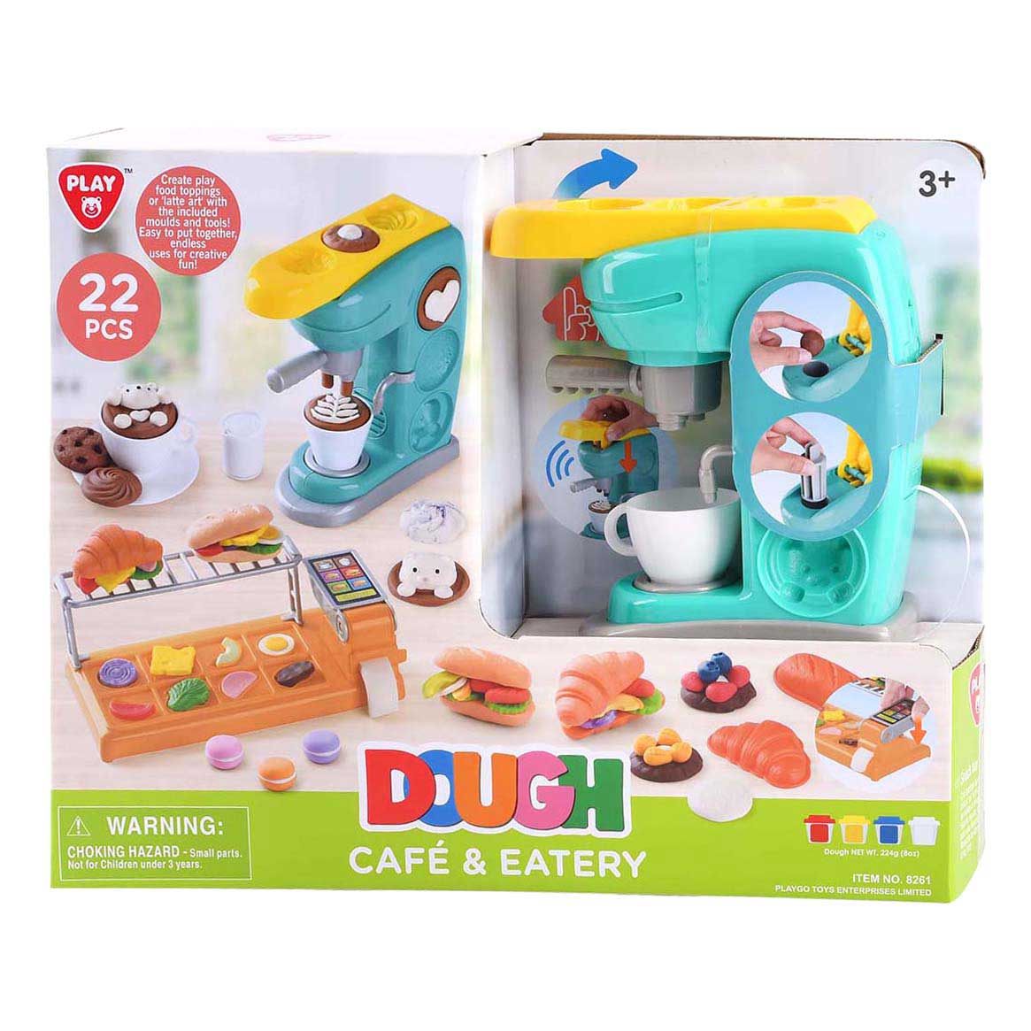 Playgo lunchroom kleiset - 4 kleipotjes