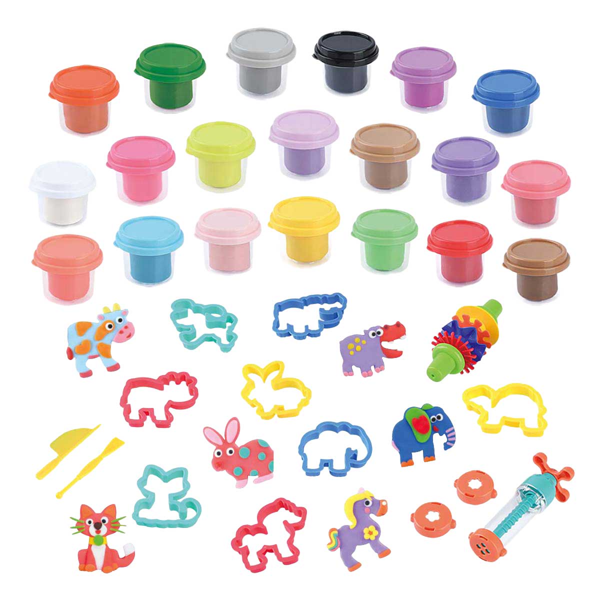 Playgo luxe knutsel kleiset - 20 kleipotjes