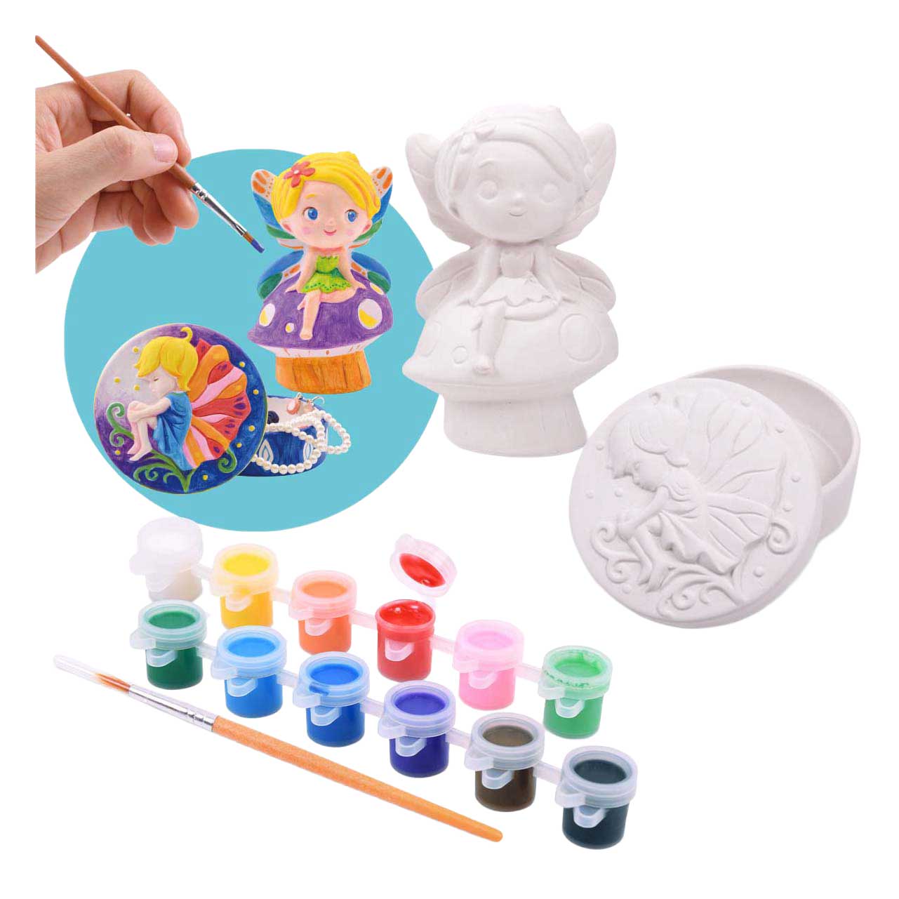 Playgo schilder je eigen sprookjes juwelendoos - 8dlg.