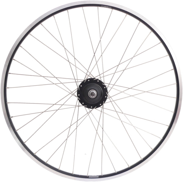 Achterwiel 28 nexus 8 rollerbrake naaf met met zwarte velg en rvs spaken