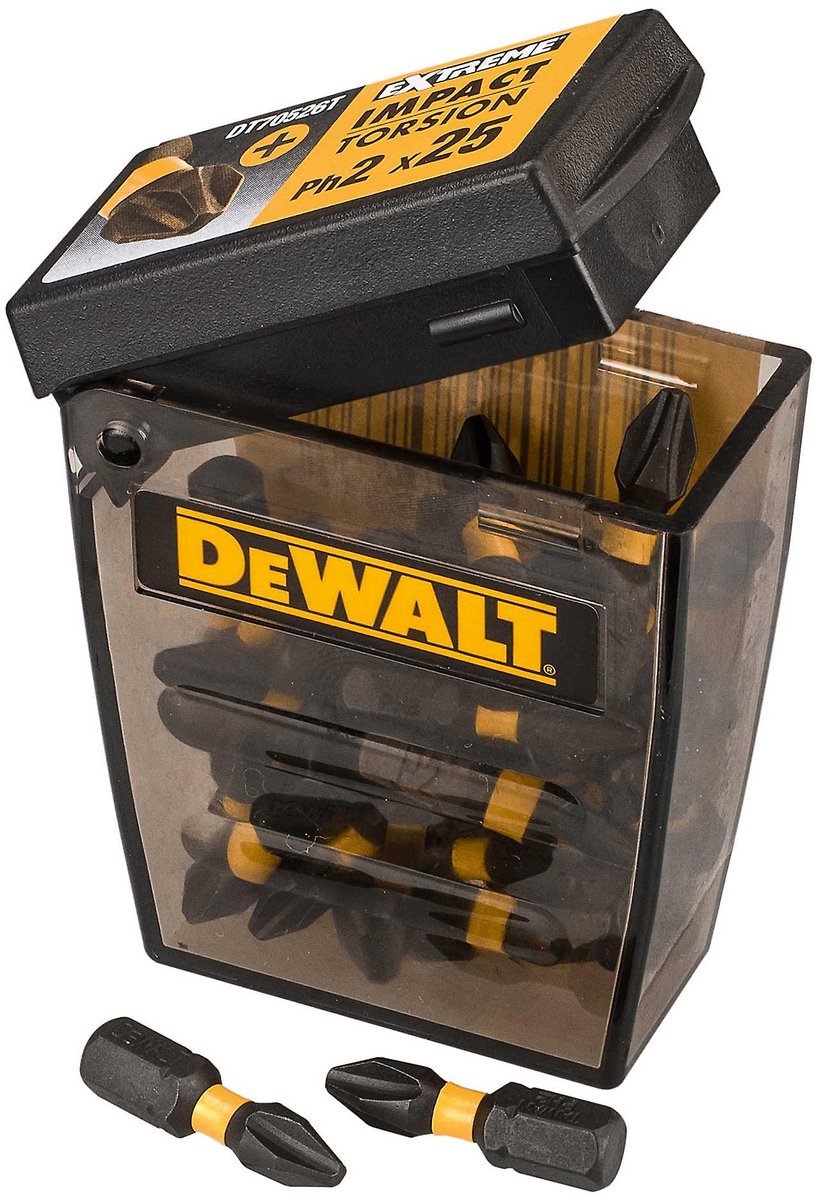 Dewalt dt70555t flextorq schroefbits ph2 25mm in tough case ve=25