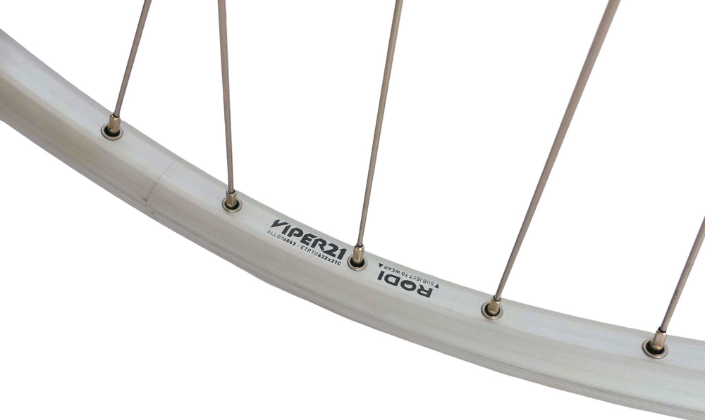 Rodi voorwiel 28 inch 622x21 viper - 36 gaats - zilver