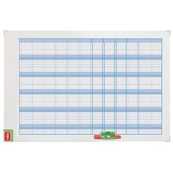 Nobo performance planbord whiteboard - jaarplanner aan de muur - 72 x 5 x 103 cm - wit