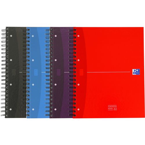Europeanbook oxford optik papier 90g m2 23,5x32,5cm gelijnd 7mm dubbel spiraal