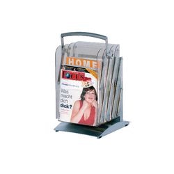 Imp infozuil tec-art kerkmann a4 26x30x45 155cm zilvergrijs
