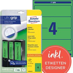 Avery ordnerrugetiketten zweckform 192 x 61 mm groen 80 stuks