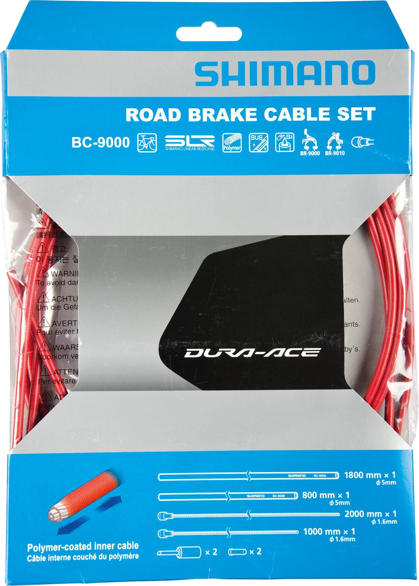 Shimano remkabelset dura ace bc-9000 br.cable set da bc9000 shim. red