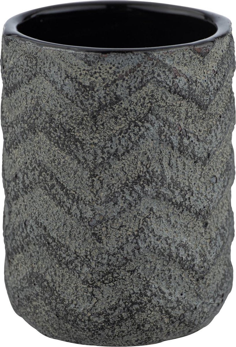 Wenko badkamerbeker mantua 10 x 7,5 cm keramiek zwart