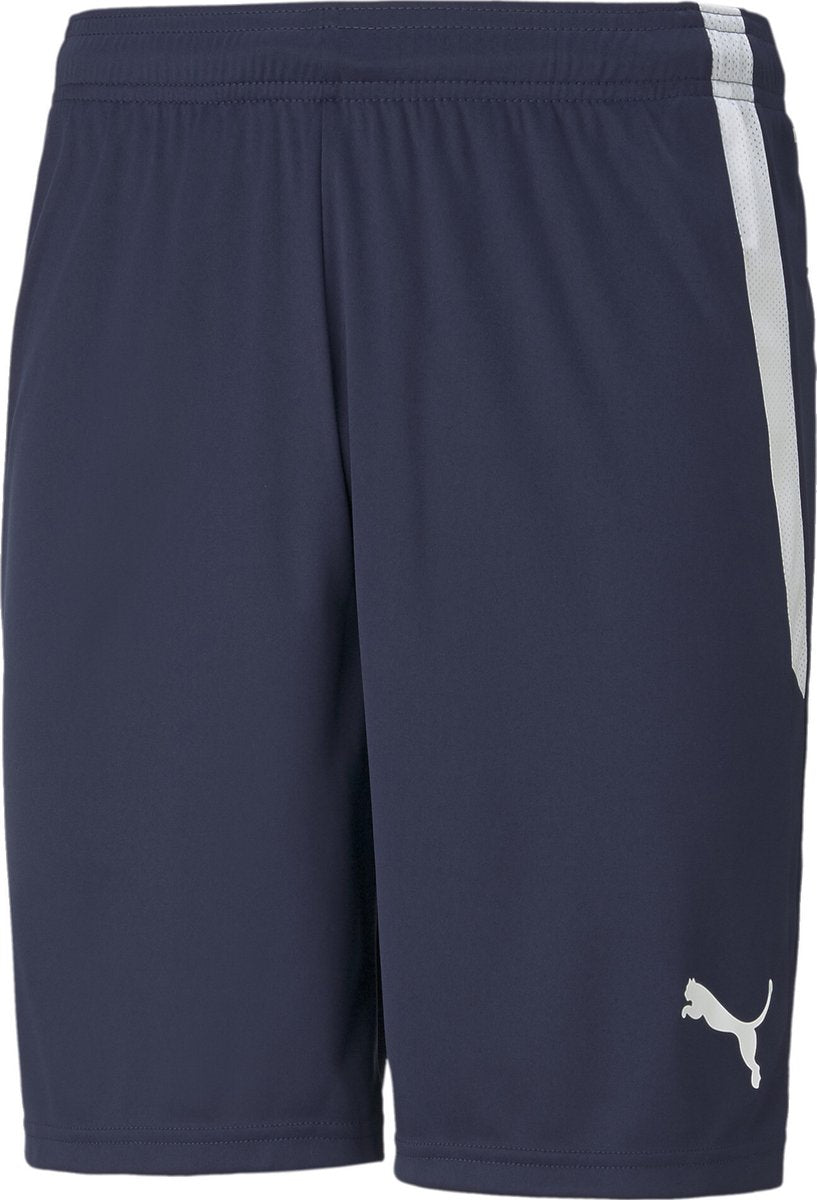 Puma teamliga shorts heren sportbroek - peacoat- white