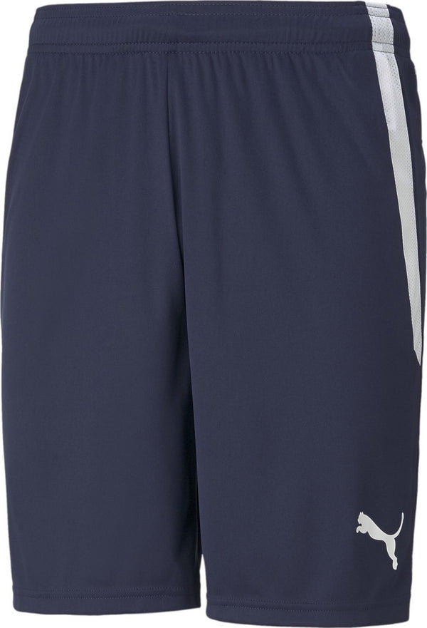 Puma teamliga shorts heren sportbroek - peacoat- white s