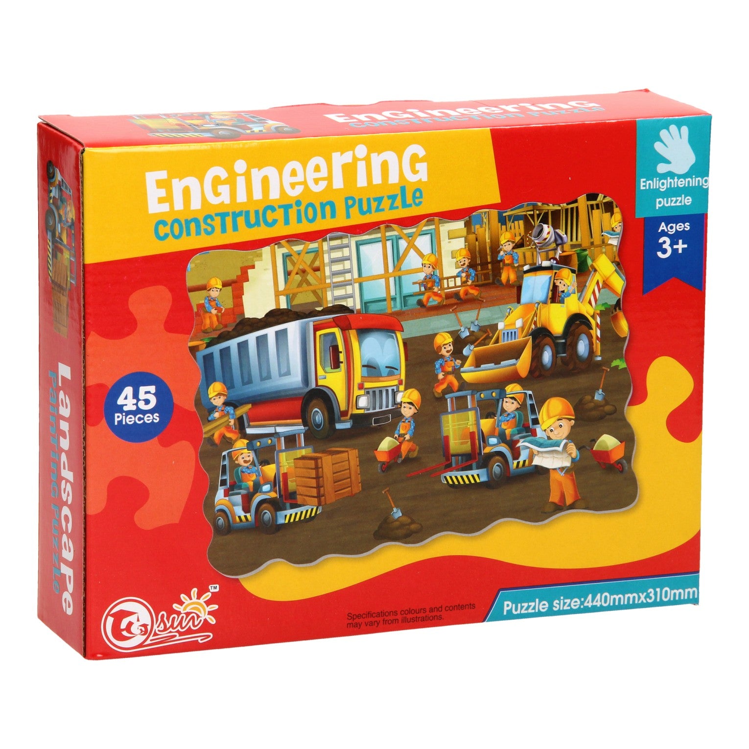 Vloerpuzzel Op de Bouw, 45st.