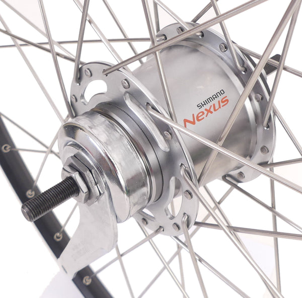 Shimano achterwiel 28 622 x 19c ryde zac19 velg met nexus 7 remnaaf - zwart zilver